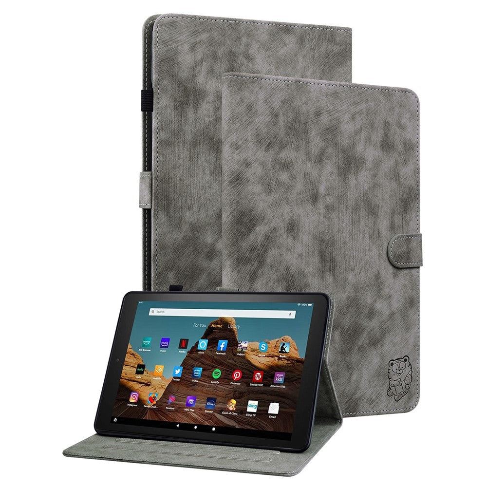 For Amazon Fire HD 10 (2023) Case Leather Tablet Cover with Card Slots Stand