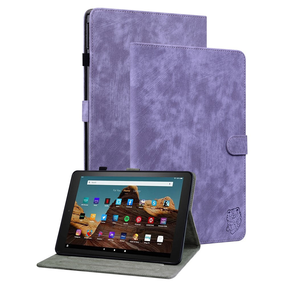 For Amazon Fire HD 10 (2023) Case Leather Tablet Cover with Card Slots Stand
