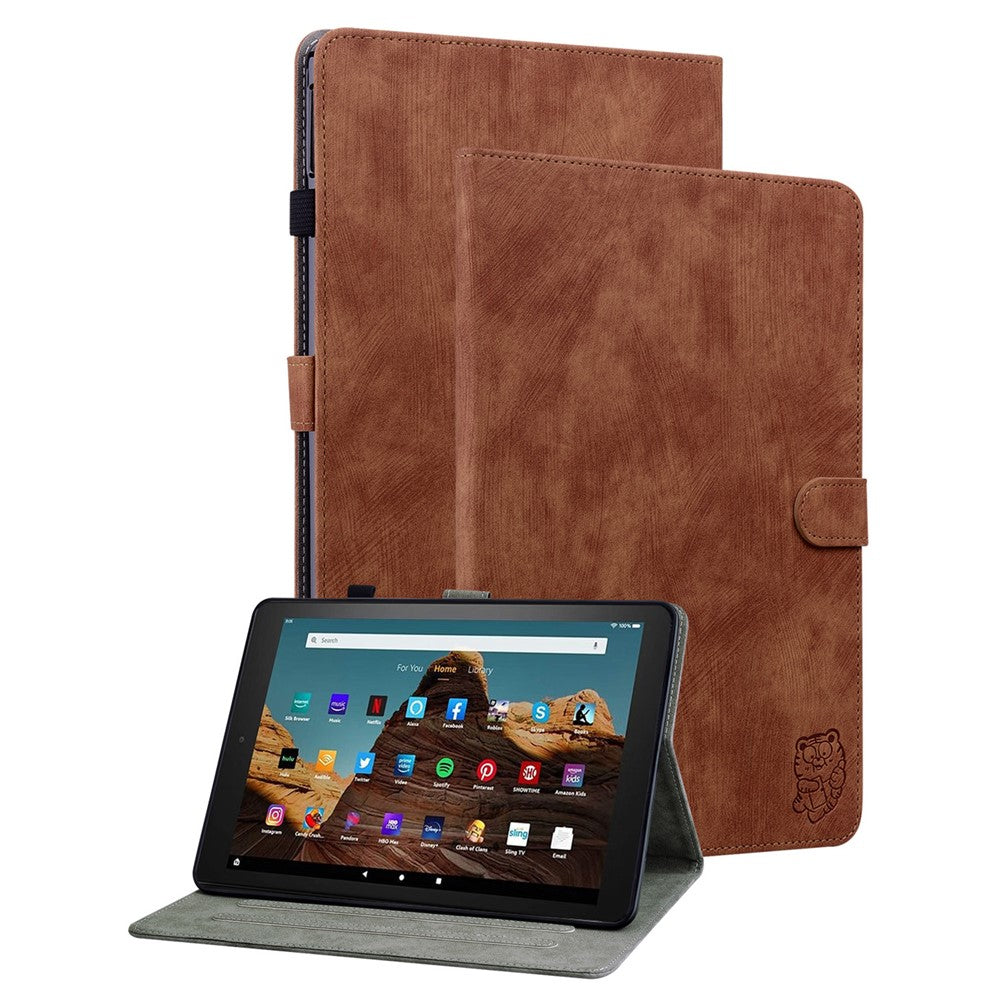For Amazon Fire HD 10 (2023) Case Leather Tablet Cover with Card Slots Stand