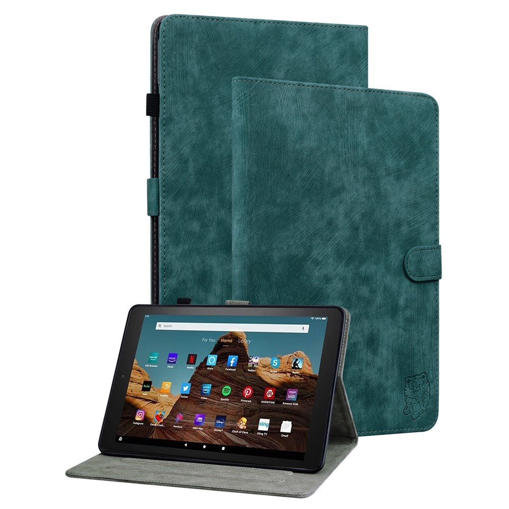 For Amazon Fire HD 10 (2023) Case Leather Tablet Cover with Card Slots Stand