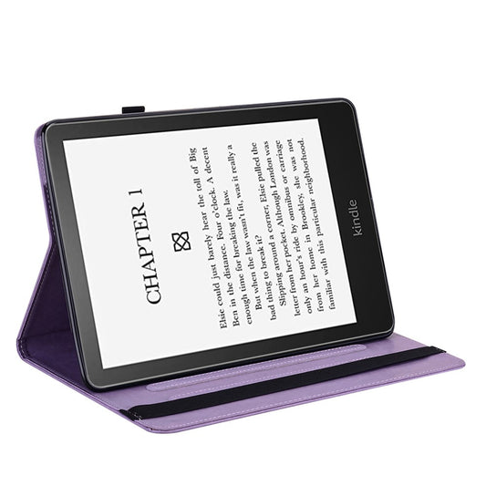 For Amazon Kindle Paperwhite (2024) / Kindle Colorsoft Case PU Leather Stand Tree Deer Imprinted Cover