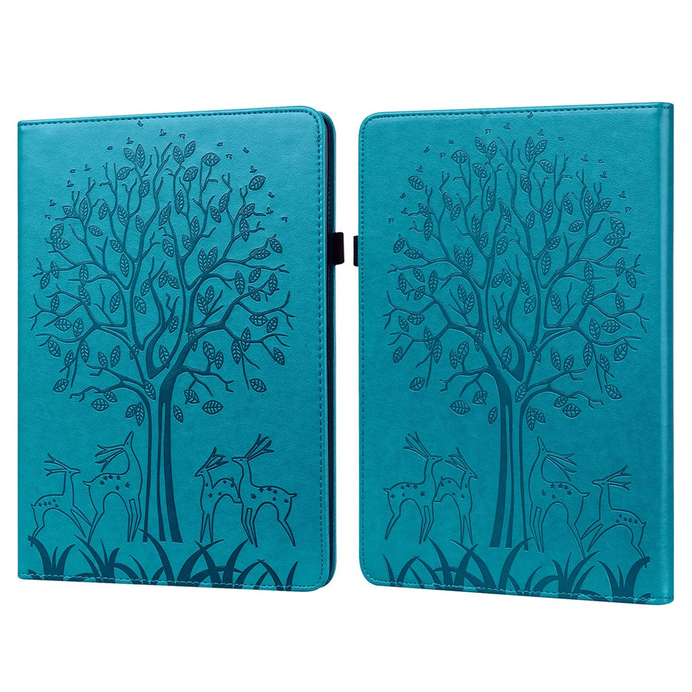 For Amazon Kindle Paperwhite (2024) / Kindle Colorsoft Case PU Leather Stand Tree Deer Imprinted Cover
