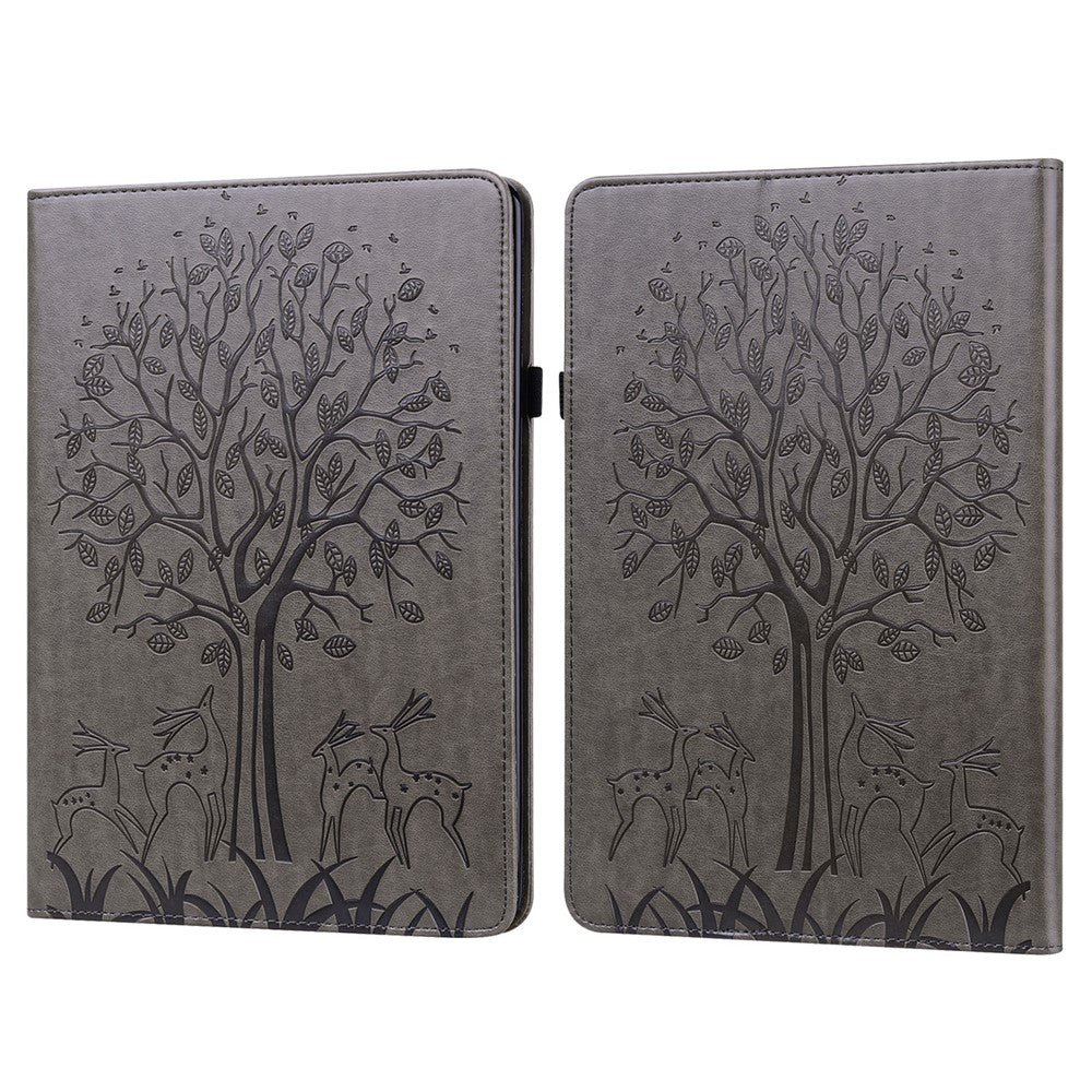 For Amazon Kindle Paperwhite (2024) / Kindle Colorsoft Case PU Leather Stand Tree Deer Imprinted Cover