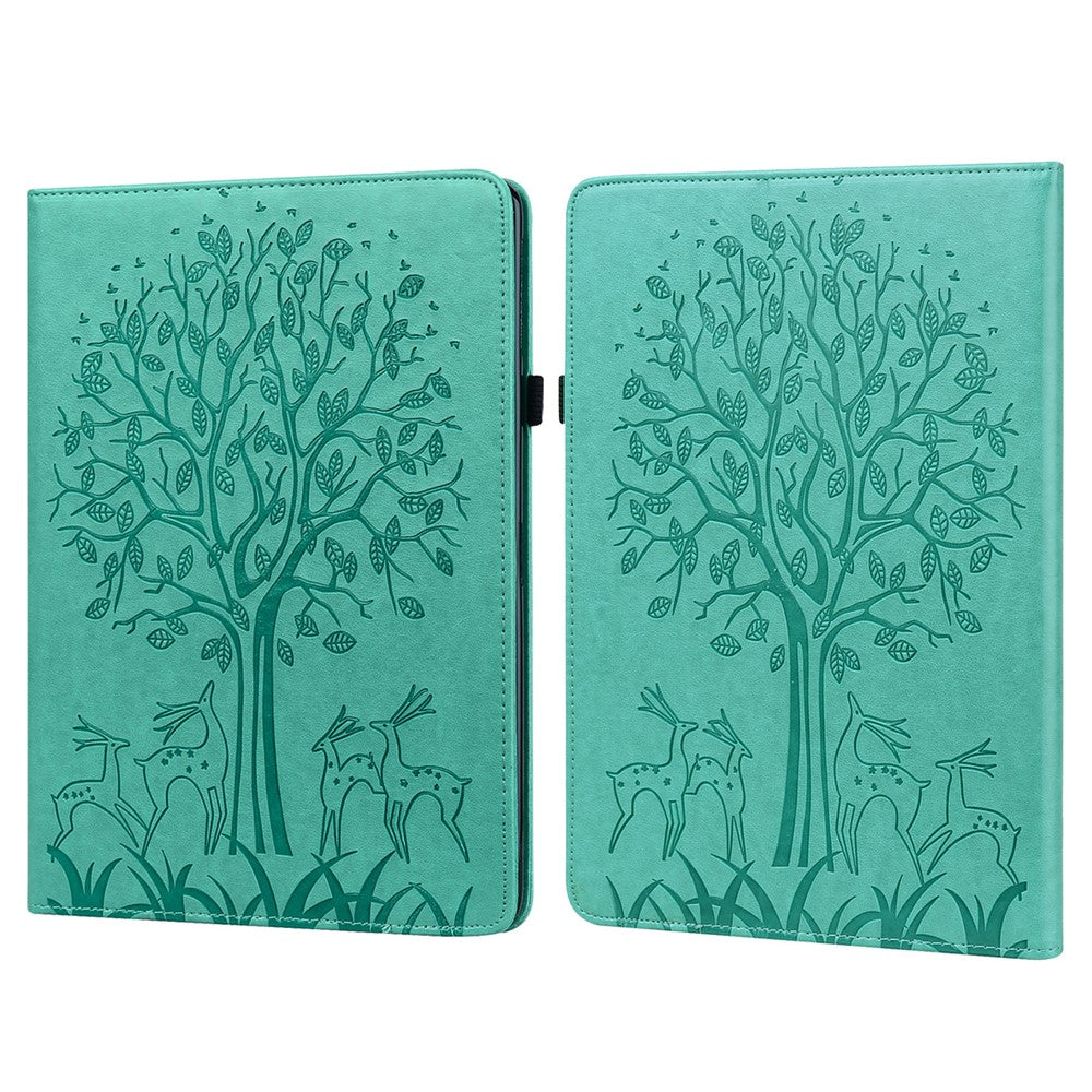 For Amazon Kindle Paperwhite (2024) / Kindle Colorsoft Case PU Leather Stand Tree Deer Imprinted Cover