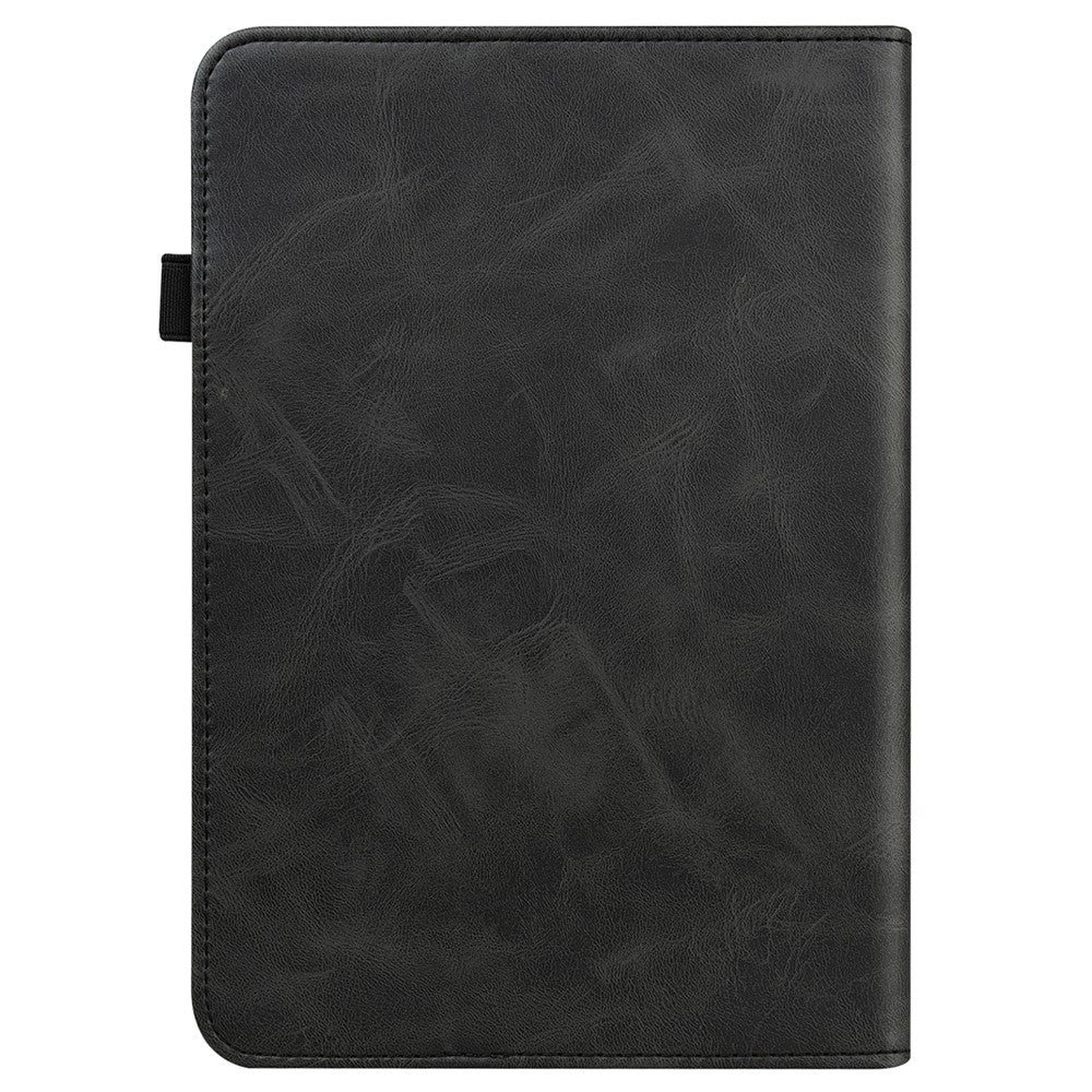 For Amazon Kindle Paperwhite (2024) / Kindle Colorsoft Case PU Leather Line Imprinted Cover with Elastic Band