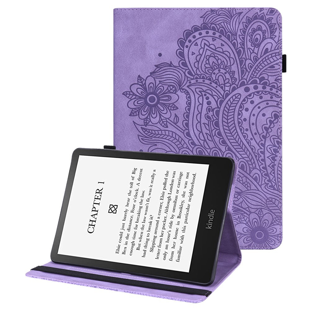For Amazon Kindle Paperwhite (2024) / Kindle Colorsoft Case PU Leather E-Reader Cover with Card Slots Stand