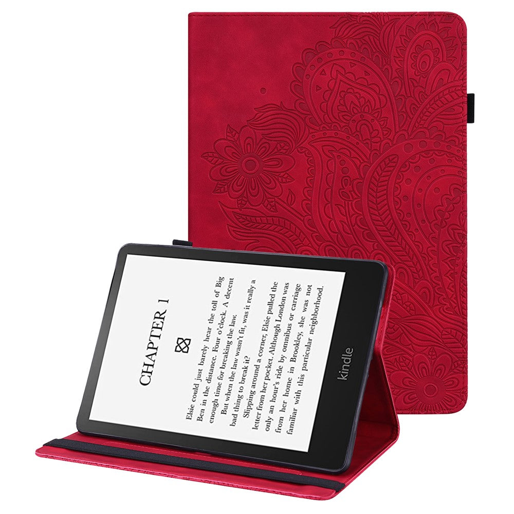 For Amazon Kindle Paperwhite (2024) / Kindle Colorsoft Case PU Leather E-Reader Cover with Card Slots Stand