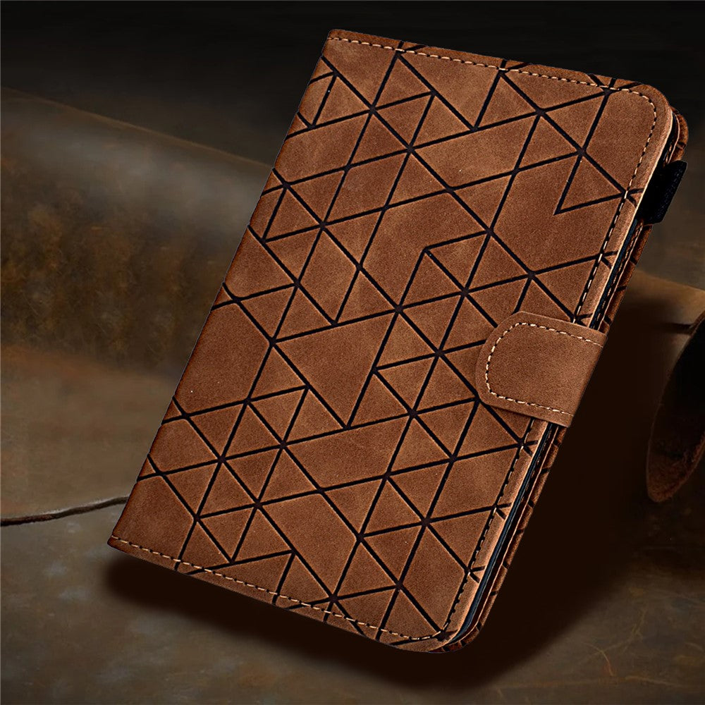 A9 For Amazon Fire HD 10 (2023) Case Card Slots Stand Rhombus Leather Tablet Cover