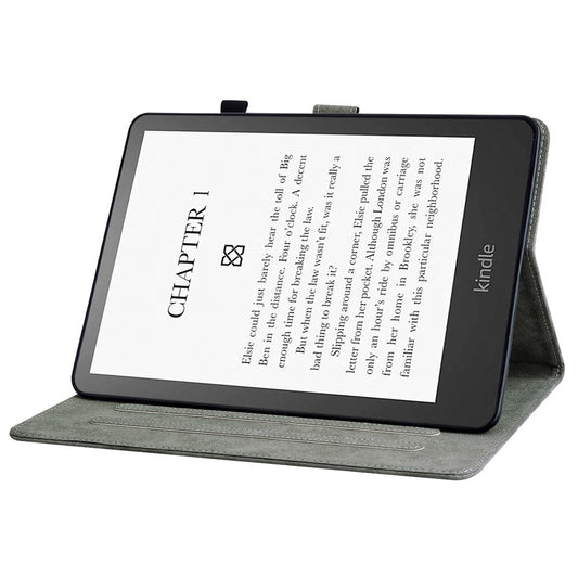 For Amazon Kindle Paperwhite (2024) / Kindle Colorsoft Case Card Slots PU Leather Stand E-Reader Cover