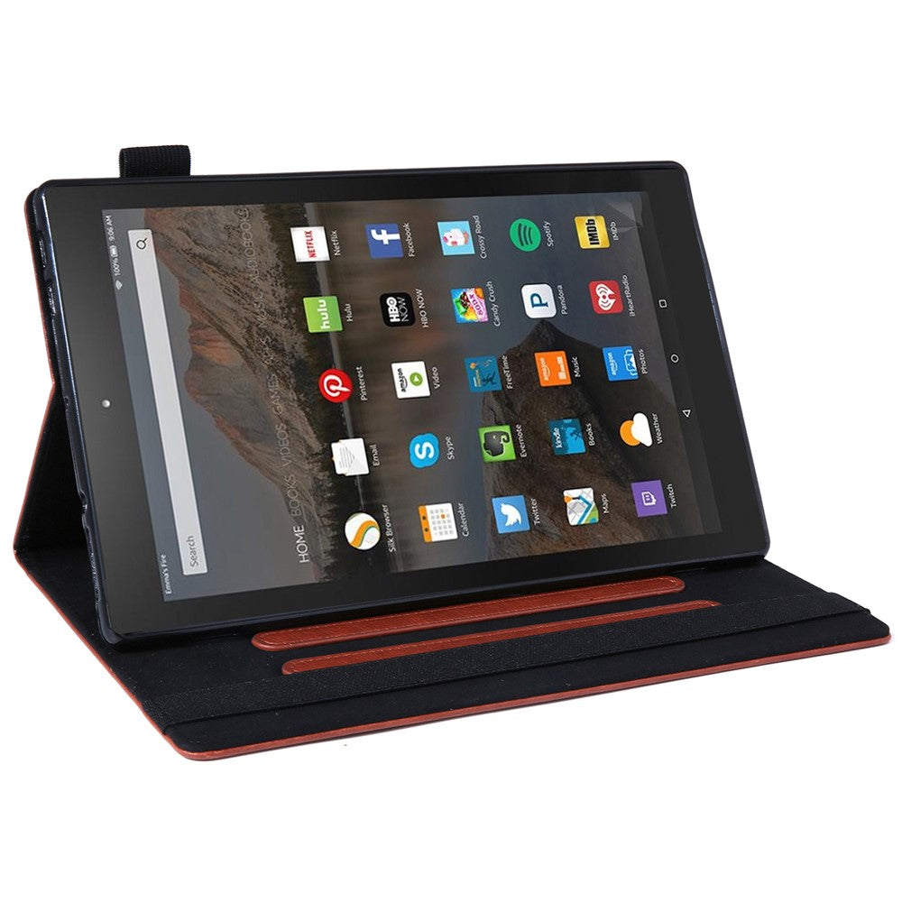 For Amazon Fire HD 10 (2015) / (2019) / (2017) Case Card Slots Shockproof Tablet Leather Flip Cover