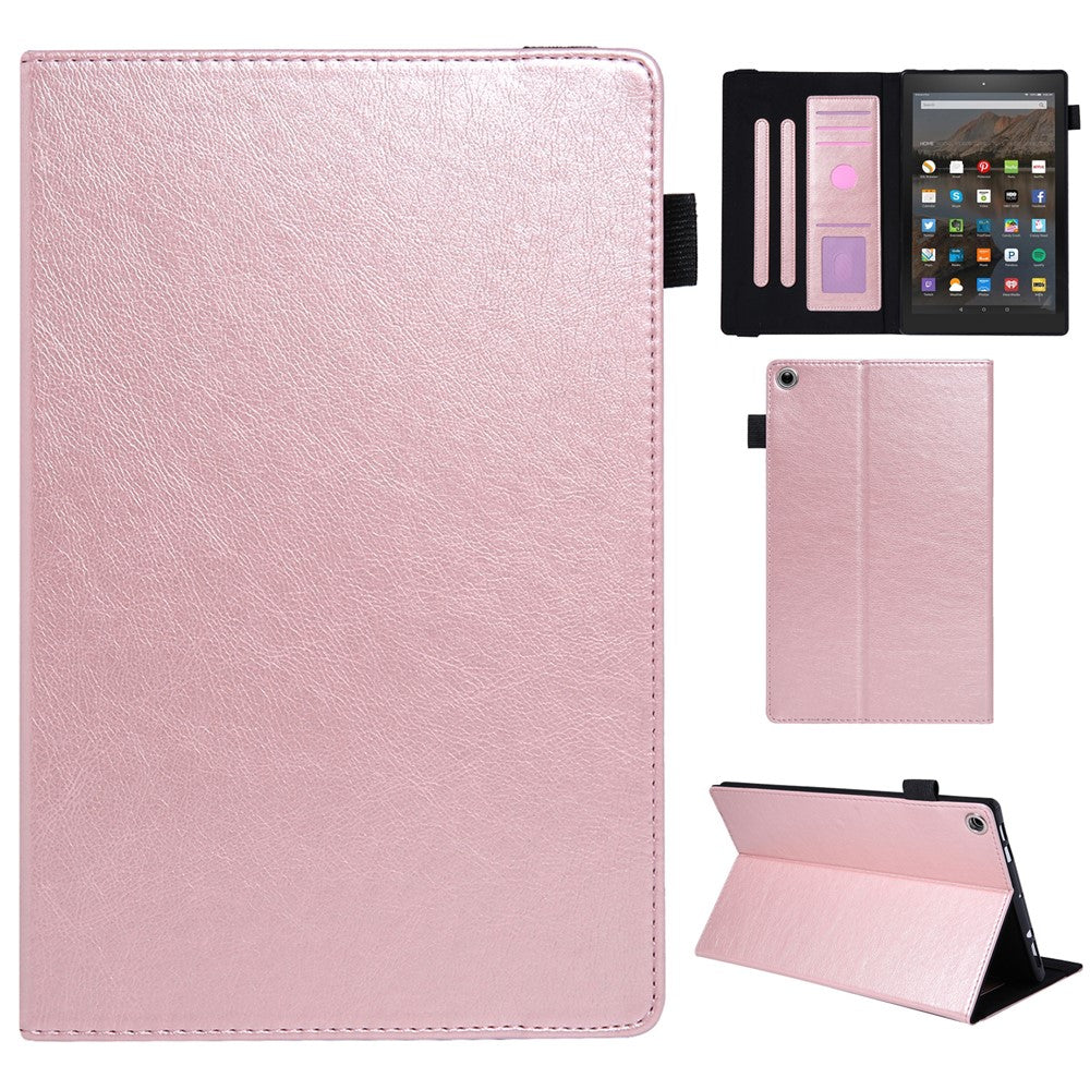 For Amazon Fire HD 10 (2015) / (2019) / (2017) Case Card Slots Shockproof Tablet Leather Flip Cover