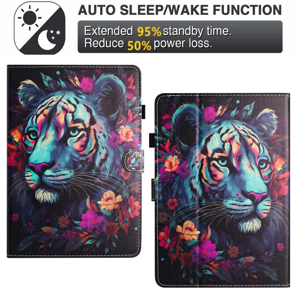 For Amazon Kindle Paperwhite 5 (2021) Case Pattern Printing PU Leather Stand Cover with Card Slots