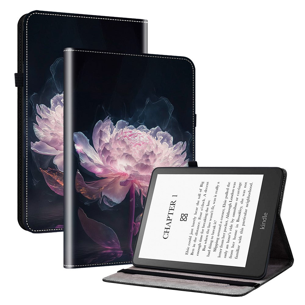For Amazon Kindle Paperwhite 5 (2021) Case Pattern PU Leather Stand Card Slots Protective Cover