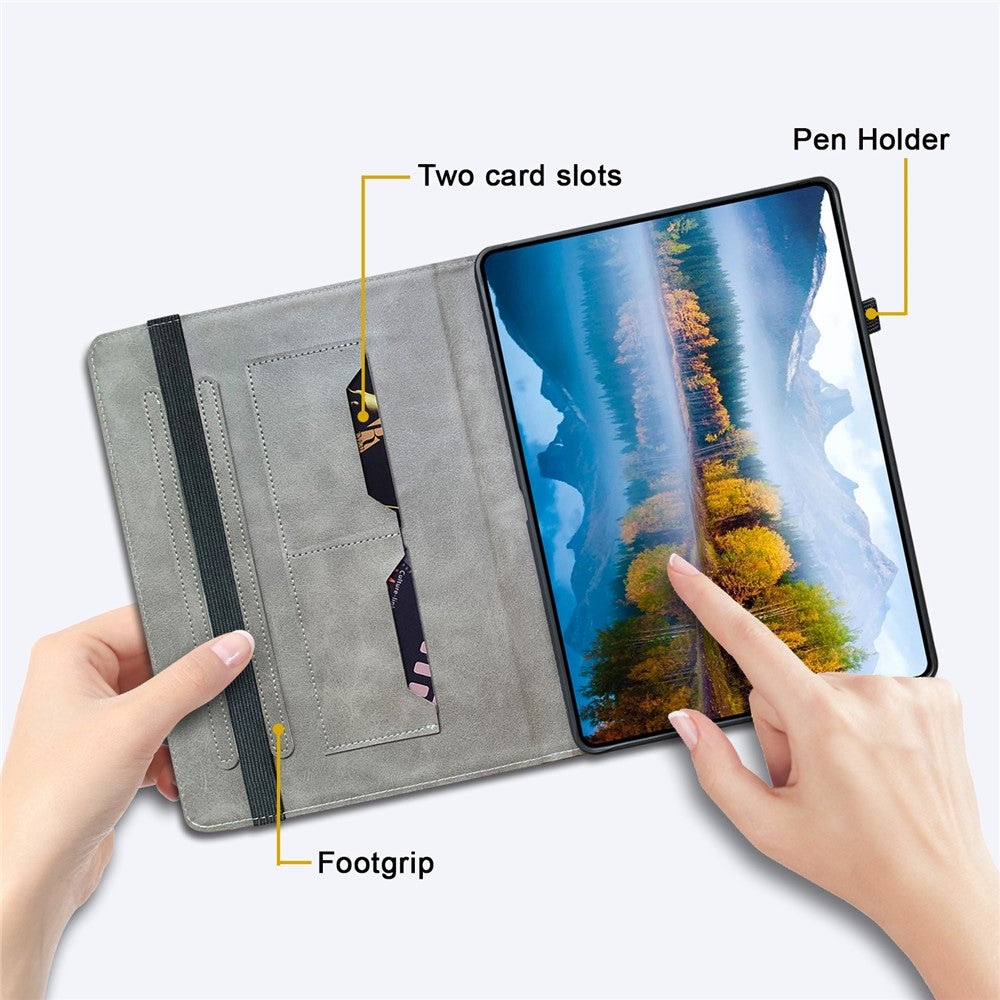 For Amazon Kindle Paperwhite 5 (2021) Case Pattern PU Leather Stand Card Slots Protective Cover