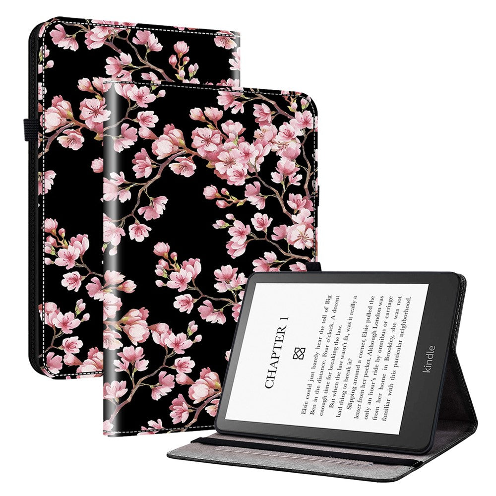 For Amazon Kindle Paperwhite 5 (2021) Case Pattern PU Leather Stand Card Slots Protective Cover