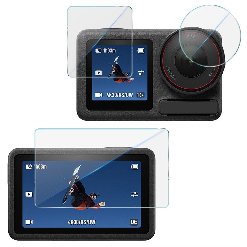 IMAK For DJI Osmo Action 5 Pro Tempered Glass Screen Protector + Lens Film Set with Self Positioning Frame