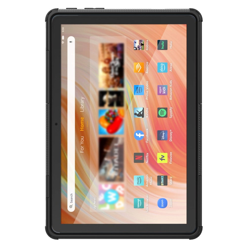 For Amazon Fire HD 10 (2023) Tablet Case Tyre Pattern PC+TPU Kickstand Cover