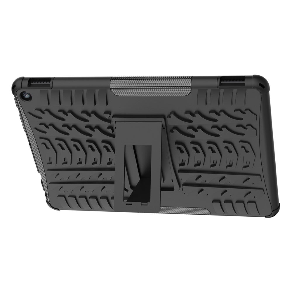 For Amazon Fire HD 10 (2023) Tablet Case Tyre Pattern PC+TPU Kickstand Cover