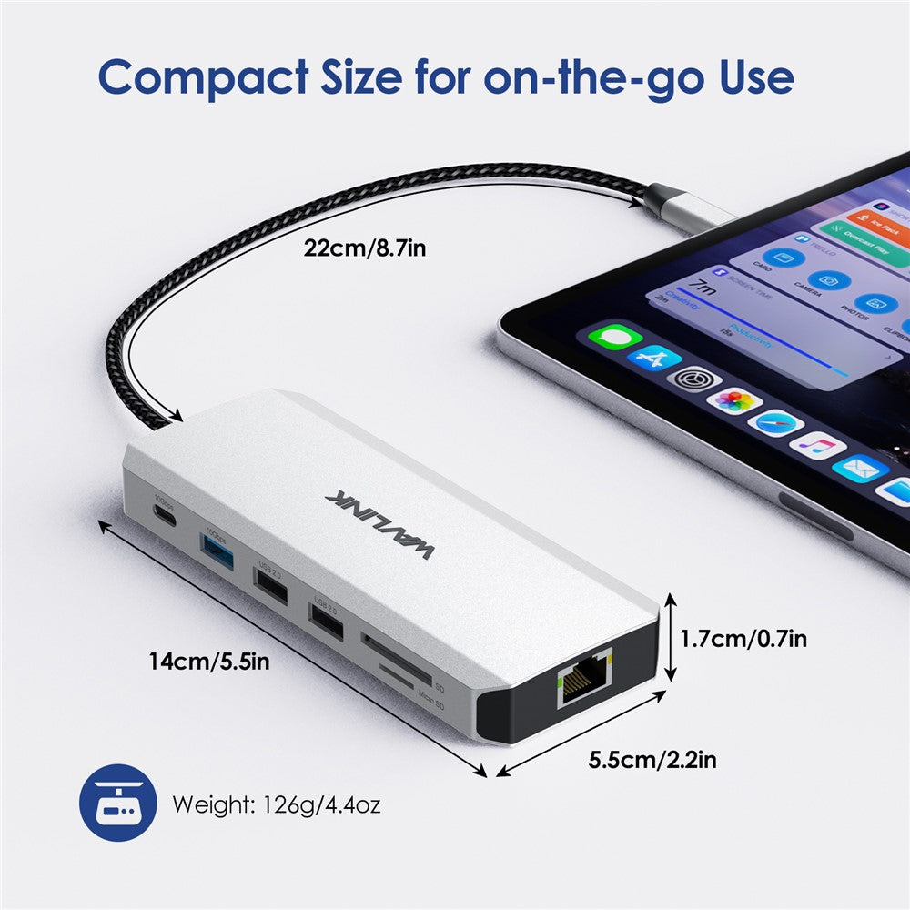 WAVLINK UMD306 USB-C Hub 12-In-1 Multi-Port Expansion Adapter RJ45 Ethernet Converter Support PD Charging
