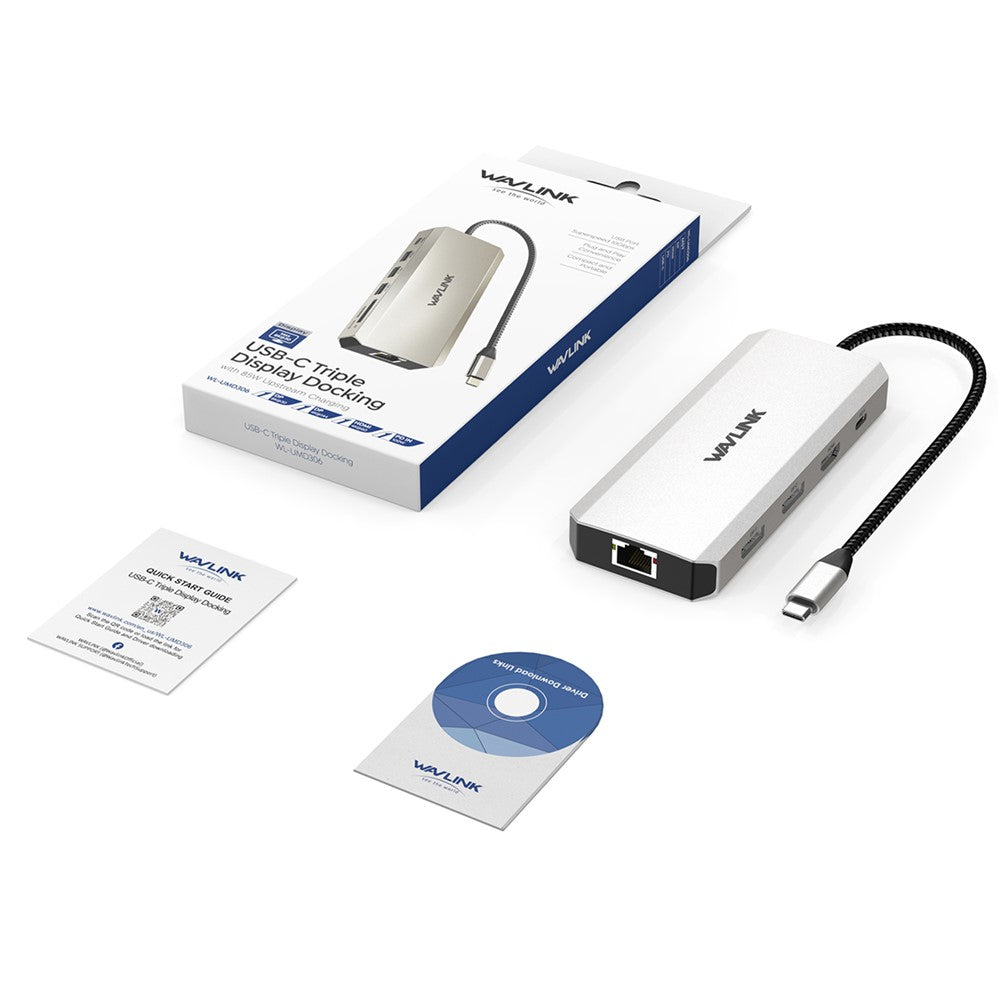 WAVLINK UMD306 USB-C Hub 12-In-1 Multi-Port Expansion Adapter RJ45 Ethernet Converter Support PD Charging