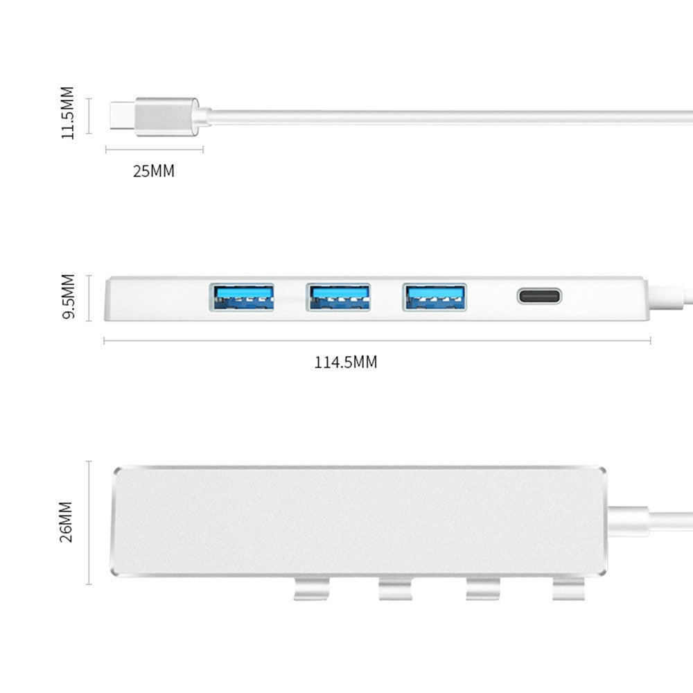 ADS-301C Type-C Hub USB Ports Expander to USB-C+USB 3.0+3xUSB 2.0