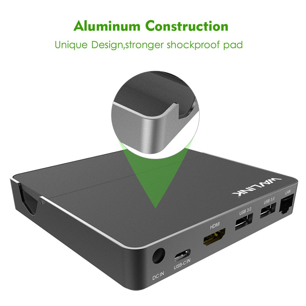 WAVLINK UHP3D01G 4K HD Docking Station Gigabit Ethernet USB 3.0 Multi-function Hub