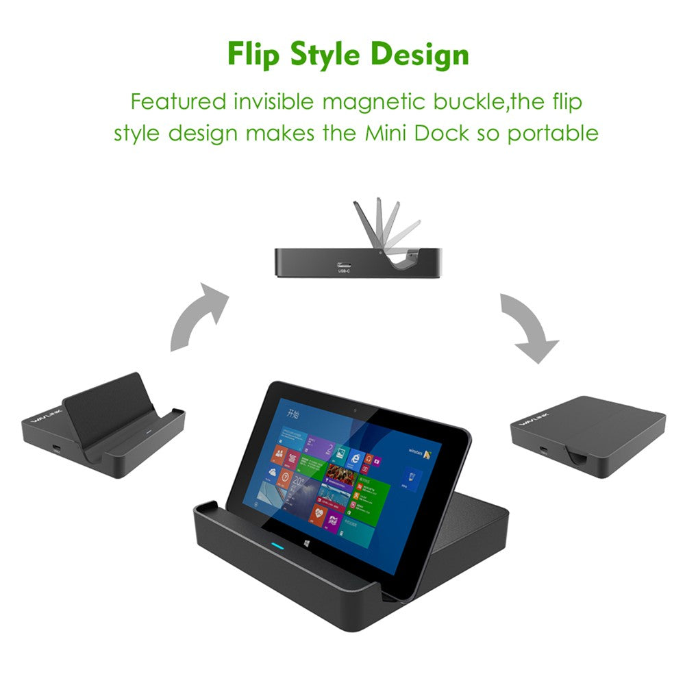 WAVLINK UHP3D01G 4K HD Docking Station Gigabit Ethernet USB 3.0 Multi-function Hub
