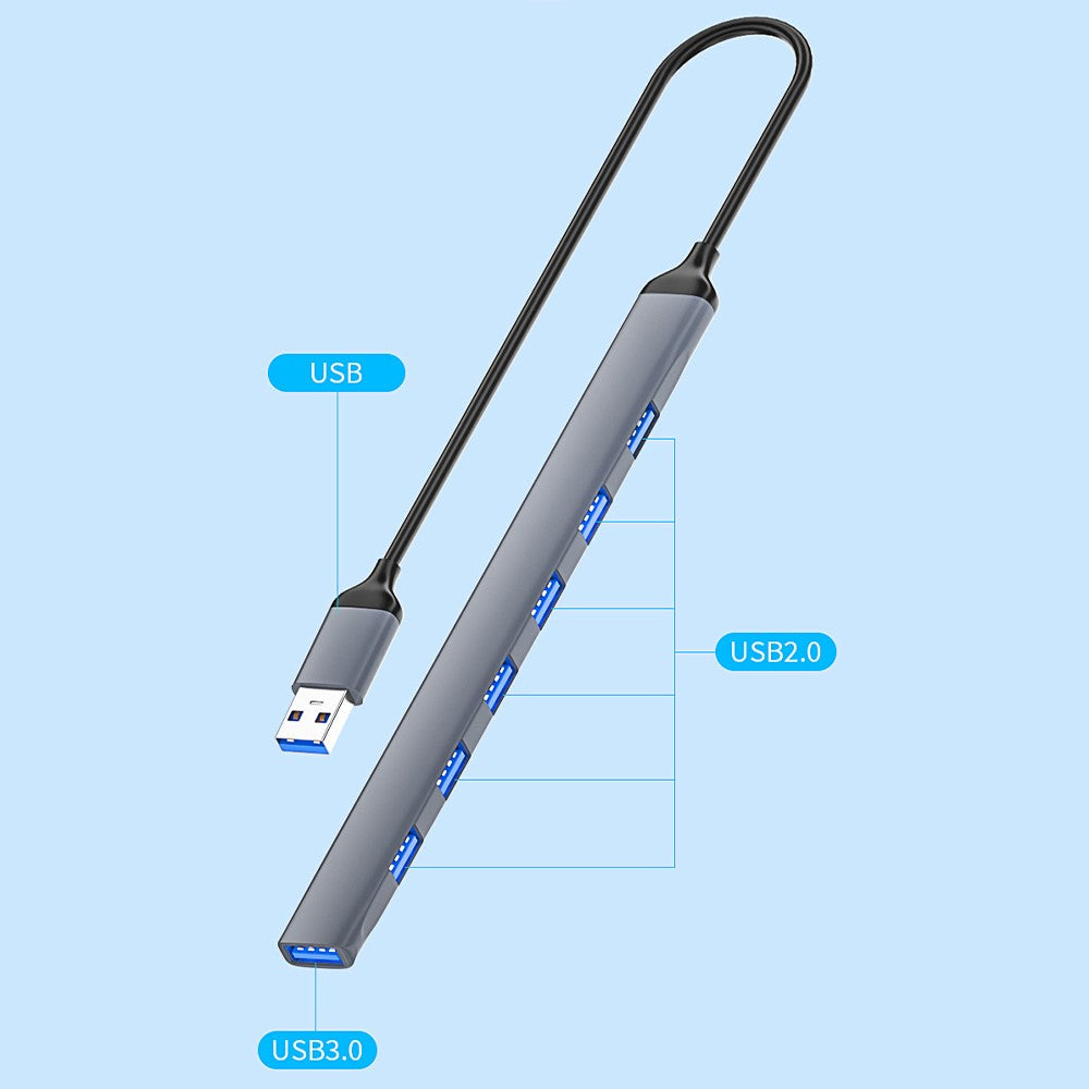 ADS-303A 7-Port USB Adapter Data Transmission USB 3.0 / 2.0 Hub Expansion Dock Station Converter