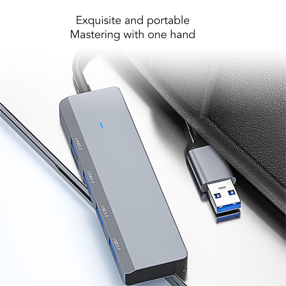 ADS-305A USB to 4 X USB3.0 Docking Station USB Hub Aluminum Alloy Adapter