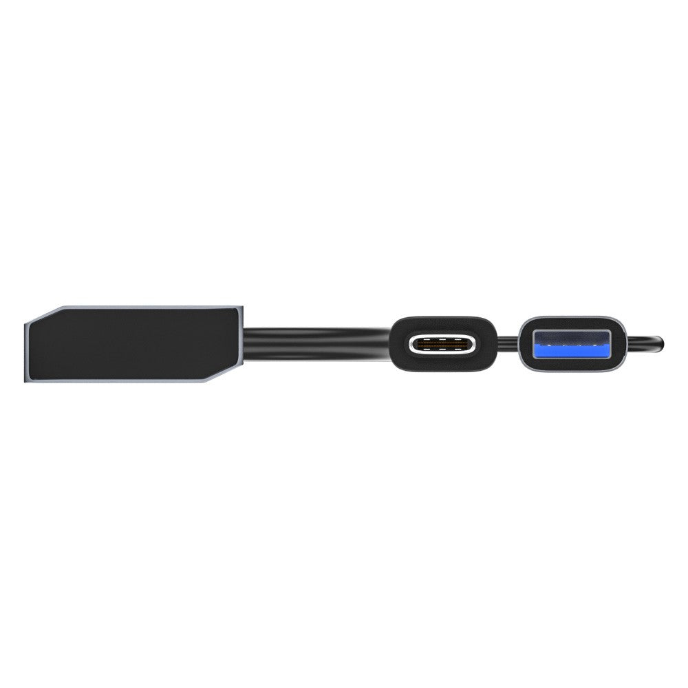 ADS-305D USB / Type-C to 4 USB3.0 Ports Docking Station USB Hub Aluminum Alloy Computer Laptop Adapter