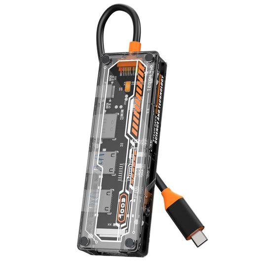 SW6V USB-C Expansion Hub to PD 3.0 100W+HD Output+VGA+USB 3.0+USB 2.0+3.5mm Audio Port