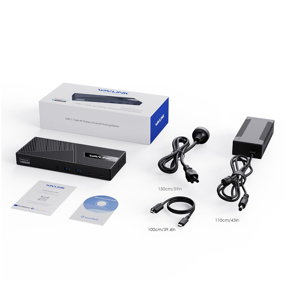 WAVLINK UG69PD25 Pro Triple 4K Display Laptop Docking Station with 100W PD Charging