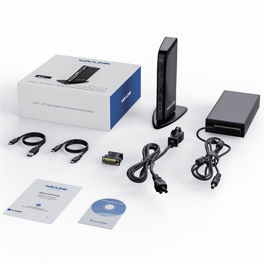 WAVLINK UG39PD1 13-in-1 USB C Docking Station Triple Monitors 4K HD Compatible for Windows / Mac OS