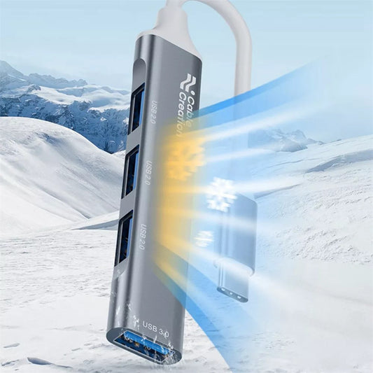 CABLECREATION 3xUSB2.0 + 1xUSB3.0 USB Hub Splitter Computer Laptop Phone Adapter