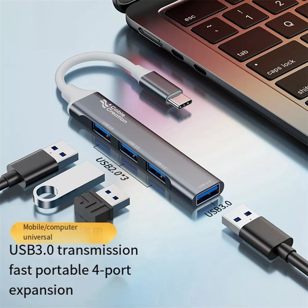 CABLECREATION 3xUSB2.0 + 1xUSB3.0 USB Hub Splitter Computer Laptop Phone Adapter