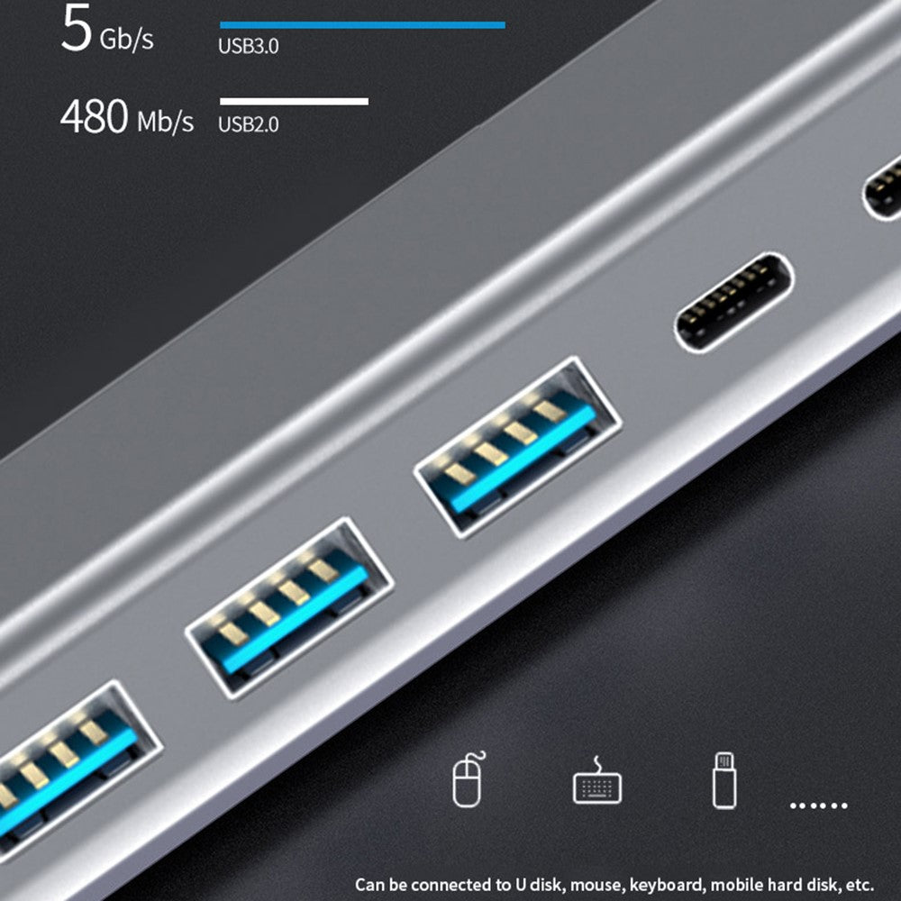 FX-2020 14-in-1 Type-C Hub Multi-Function Docking Station with 4K UHD, USB-C, VGA, SD / TF Reader