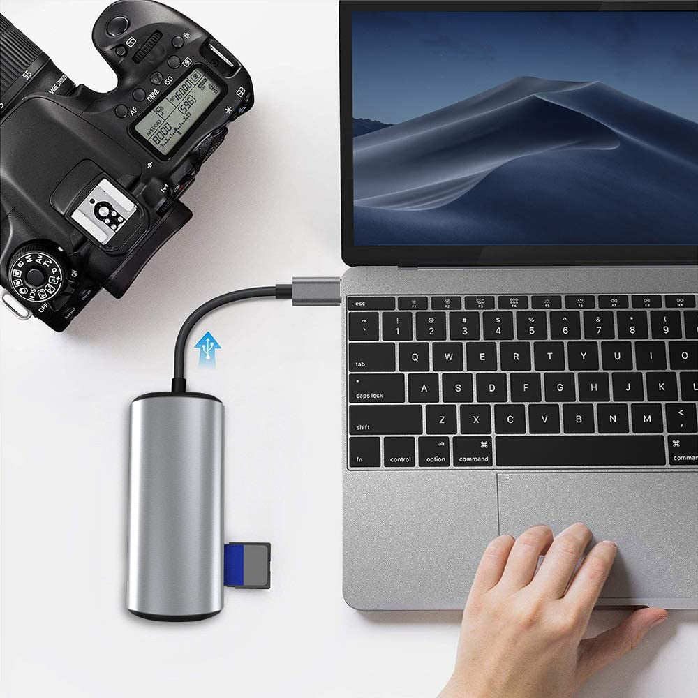 1928 11-in-1 Docking Station Type-C to USB-C + USB2.0 + 3xUSB3.0 + SD / TF Card Slot + 3.5mm + 4K HD + VGA + RJ45 USB Hub Adapter