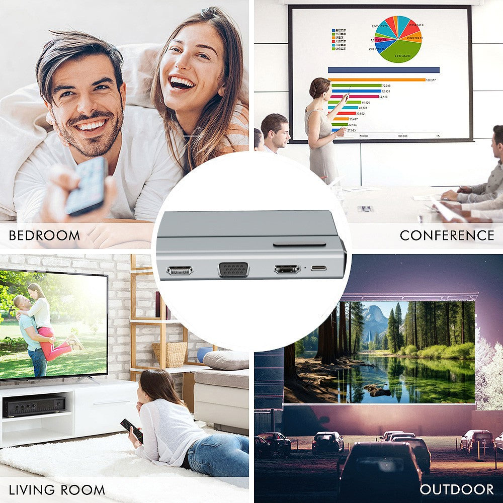 FX-2020C 15-in-1 Type-C Hub with Dual 4K HD, 100W PD, 5Gbps USB-C, VGA, RJ45 and SD / TF Card Reader