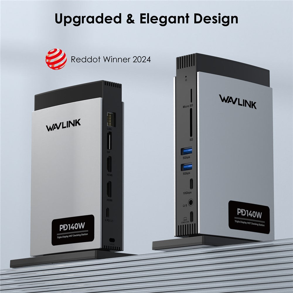 WAVLINK WL-UMD26 11-in-1 USB-C Docking Station with 8K HD, 8K Displayport, and 140W PD 3.1 Charging