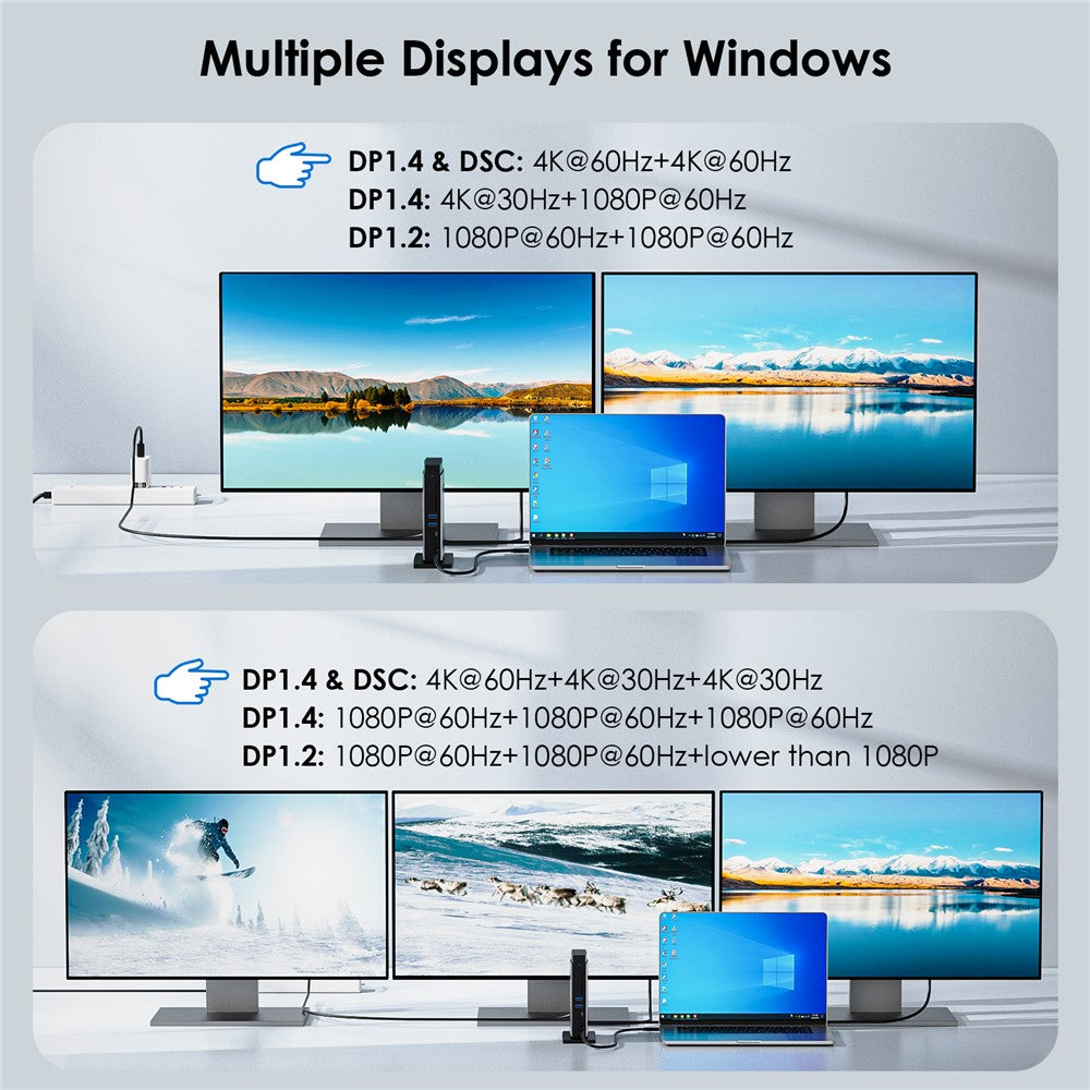 WAVLINK WL-UMD26 11-in-1 USB-C Docking Station with 8K HD, 8K Displayport, and 140W PD 3.1 Charging
