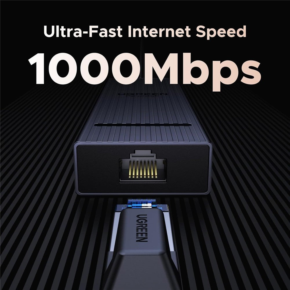 UGREEN 45364 6-in-1 USB-C Hub Gigabit Ethernet 4K 60Hz HD 100W PD Charging 10Gbps Data Transfer Adapter