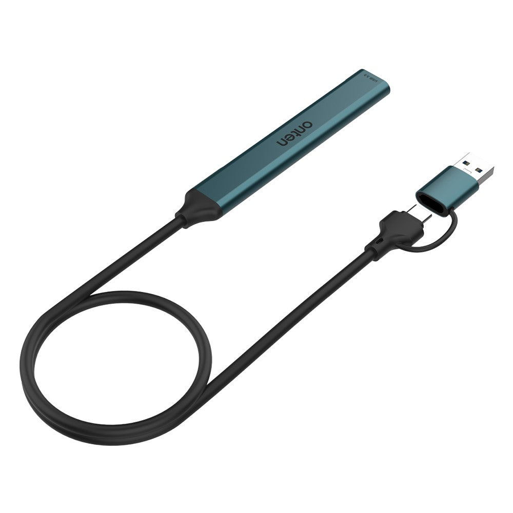 ONTEN UCA9705 Mini Portable USB Hub USB-A / C to USB 3.0 + 2 USB 2.0 + SD / TF Card Reader OTG Adapter