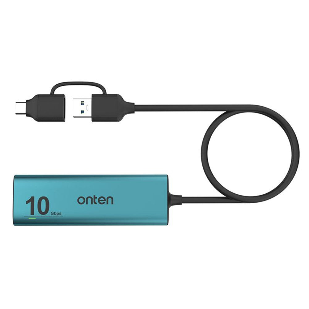 ONTEN UCA612+ USB-A / USB-C to 4 Port USB 3.2 Gen2 Hub 2xType-C + 2xUSB-A 10G Data Transfer Adapter