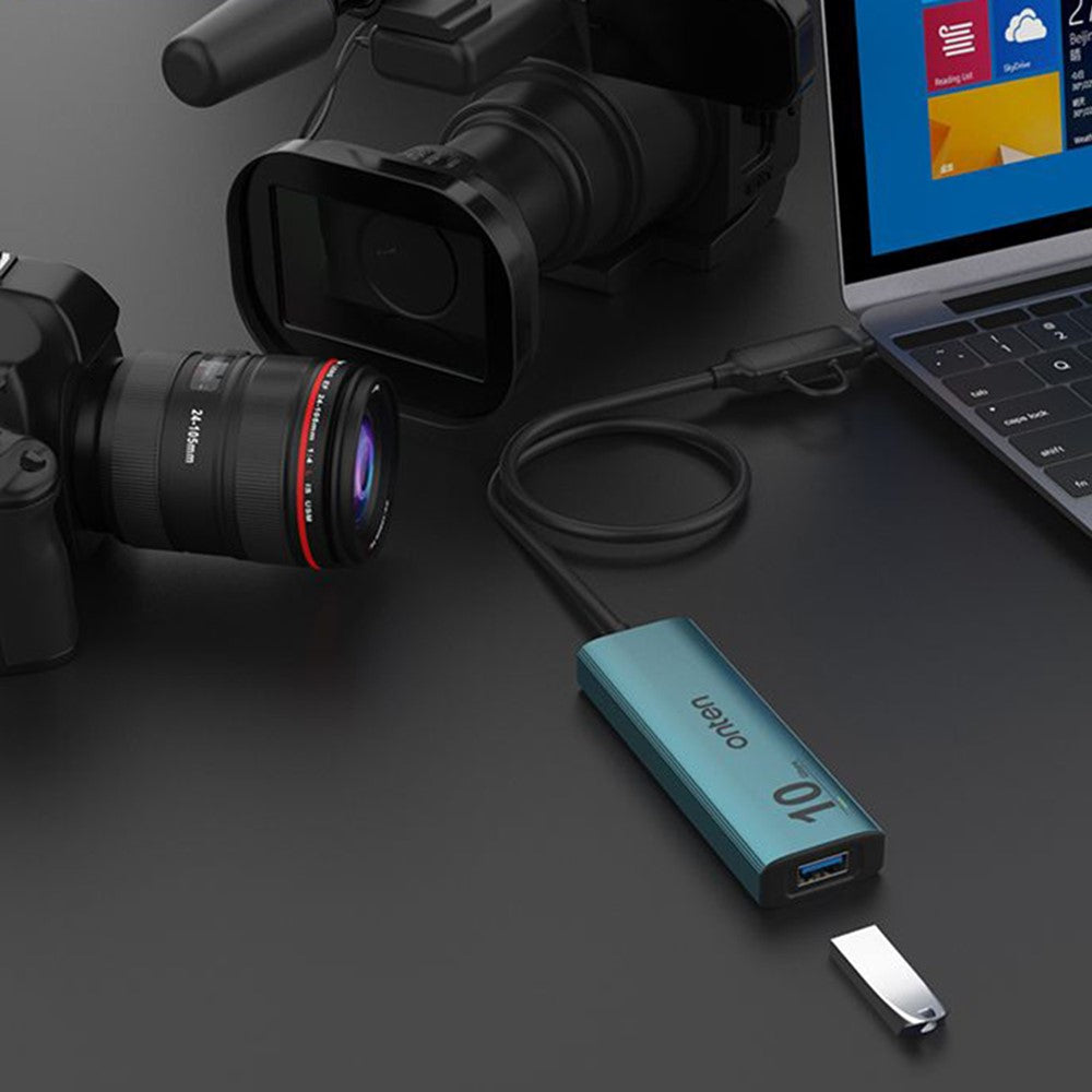ONTEN UCA612+ USB-A / USB-C to 4 Port USB 3.2 Gen2 Hub 2xType-C + 2xUSB-A 10G Data Transfer Adapter
