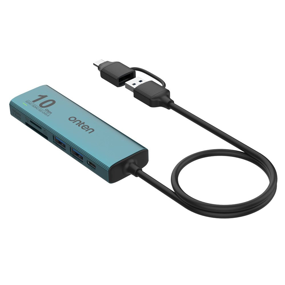 ONTEN UCA613+ USB-A / USB-C to 3 x USB3.2 + USB-C Charging Port + SD / TF Card Reader Hub
