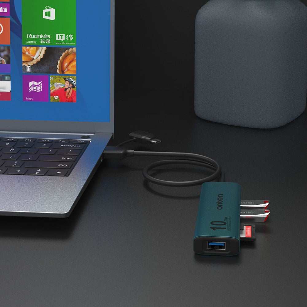 ONTEN UCA613+ USB-A / USB-C to 3 x USB3.2 + USB-C Charging Port + SD / TF Card Reader Hub