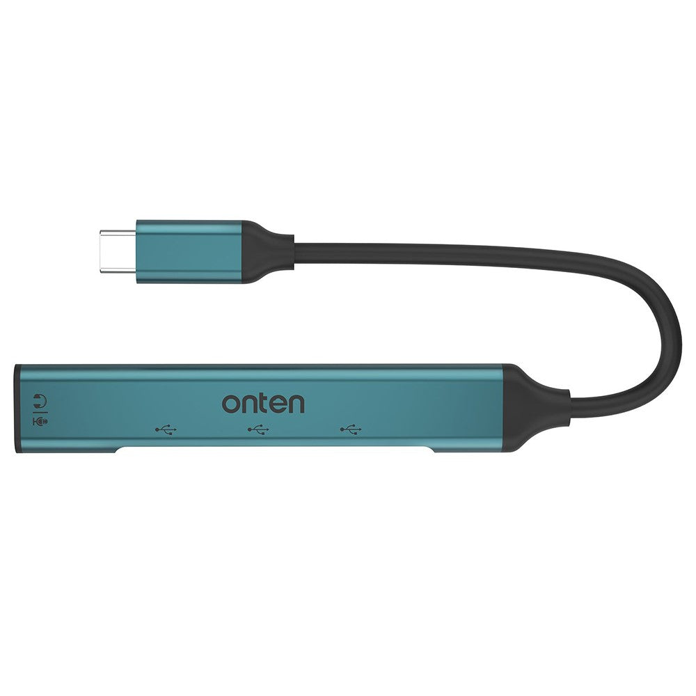 ONTEN OTN-9706 USB-C Hub 3 x USB 2.0 + 3.5mm Audio Adapter Converter