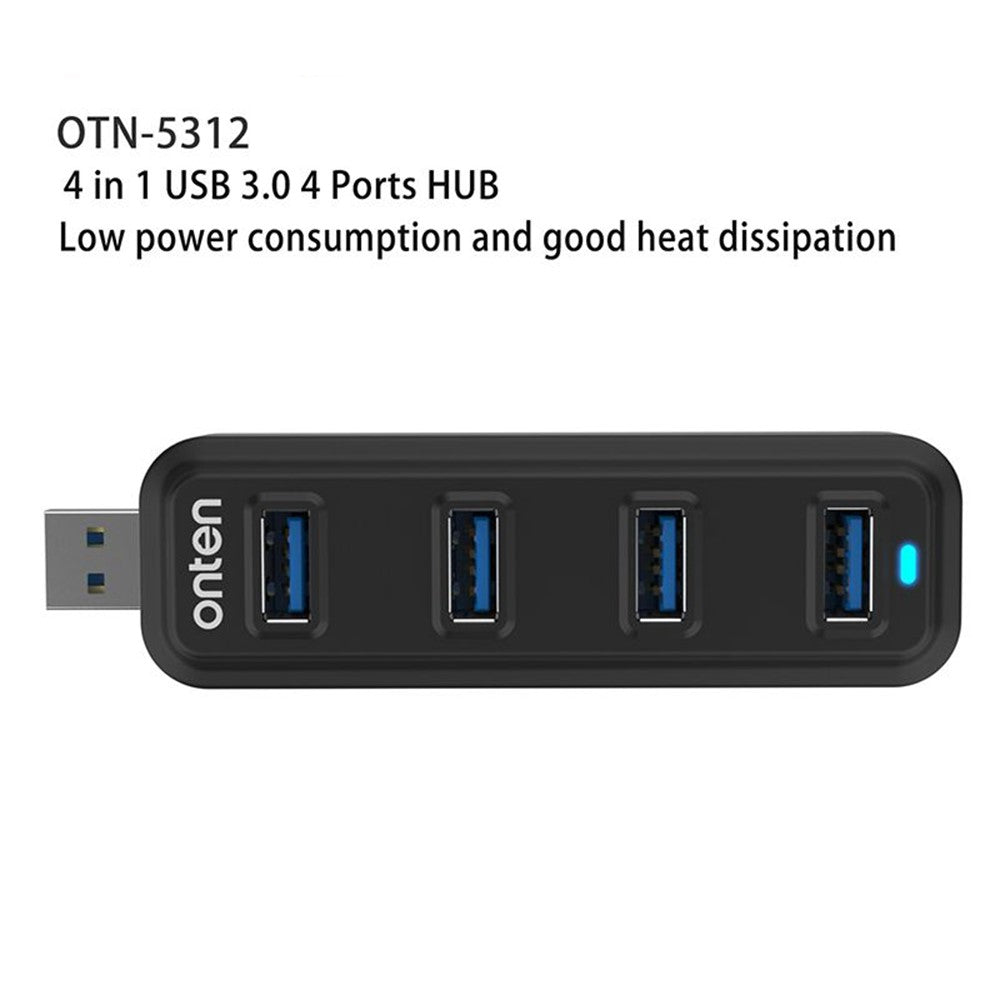 ONTEN 5312 USB3.0 to 4 x USB3.0 Hub 5Gpbs High Speed Data Transfer Adapter