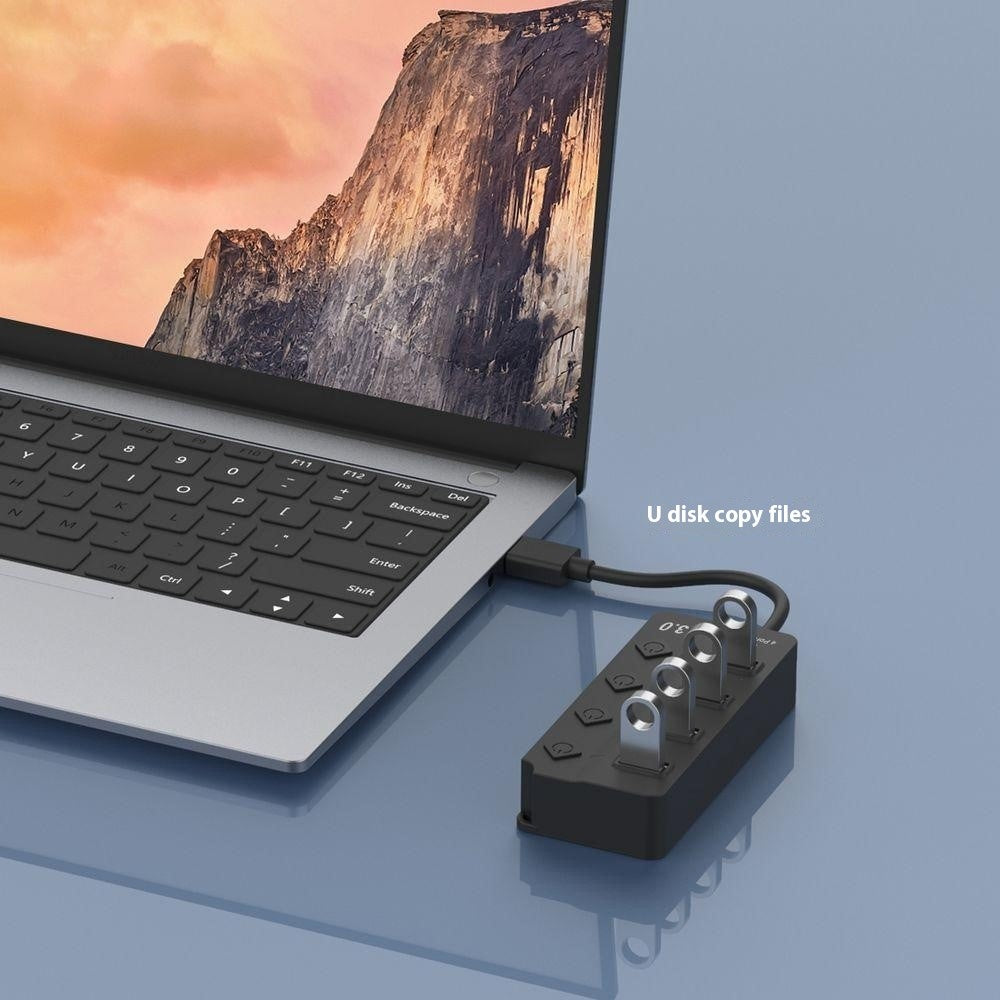 5301 5Gbps High Speed USB 3.0 4 Ports Hub with 5V 2A DC Power Supply Port