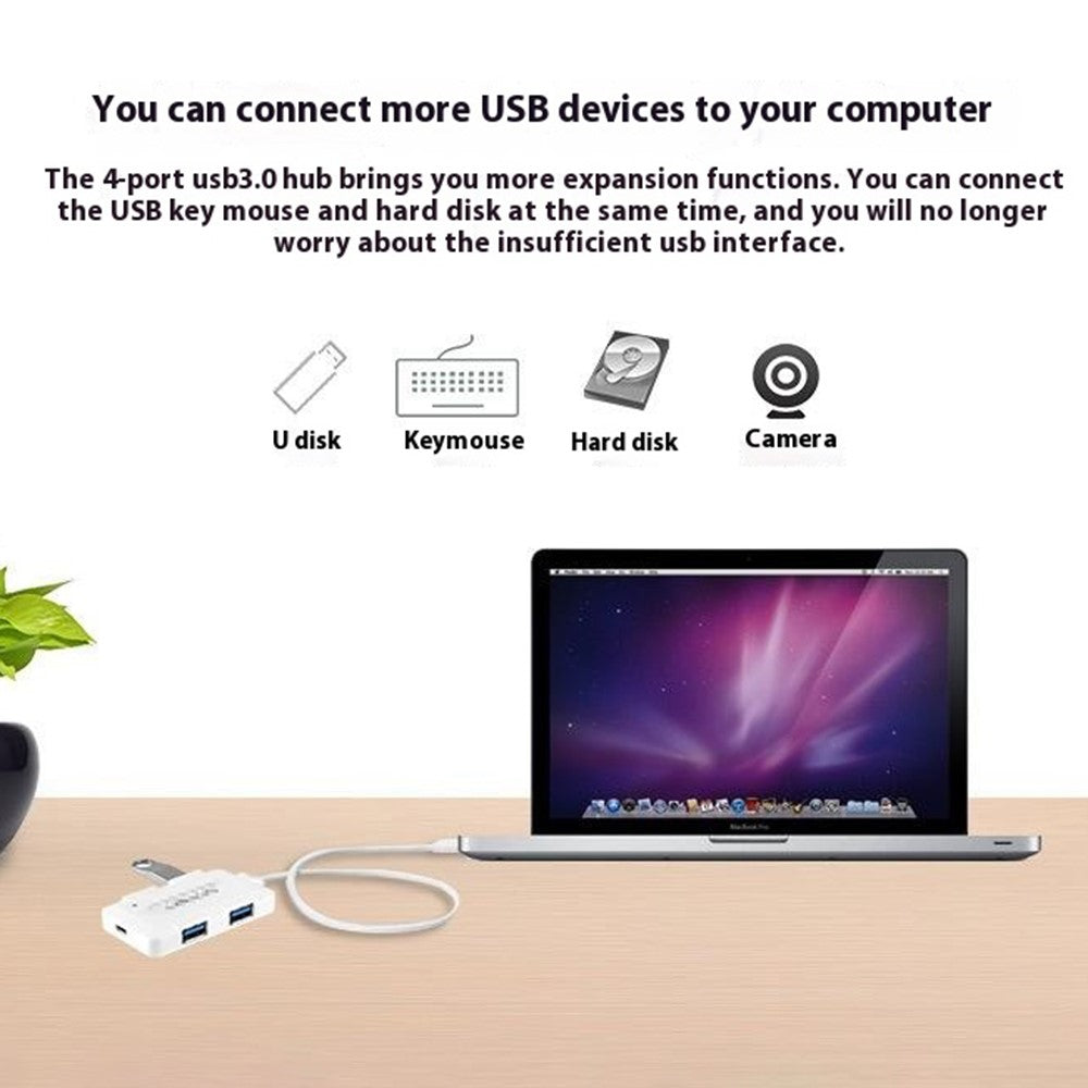 ONTEN 9102B 4 Port USB 3.0 HUB For Computer Type-C Splitter High Speed Data Transfer Adapter